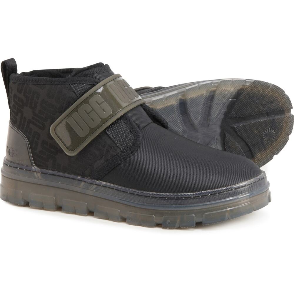 UGG Australia Women's Black Neumel Graphic Monogram Chukka Boots Size 7 NEW